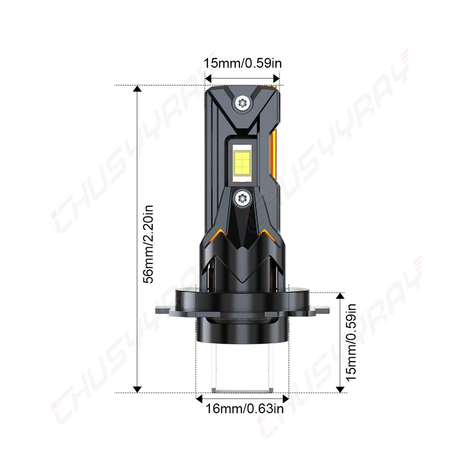 Faros LED H1 H7 Fit Renault Logan 2015-2019 haz alto/bajo 6000 k Foto 2 de 4