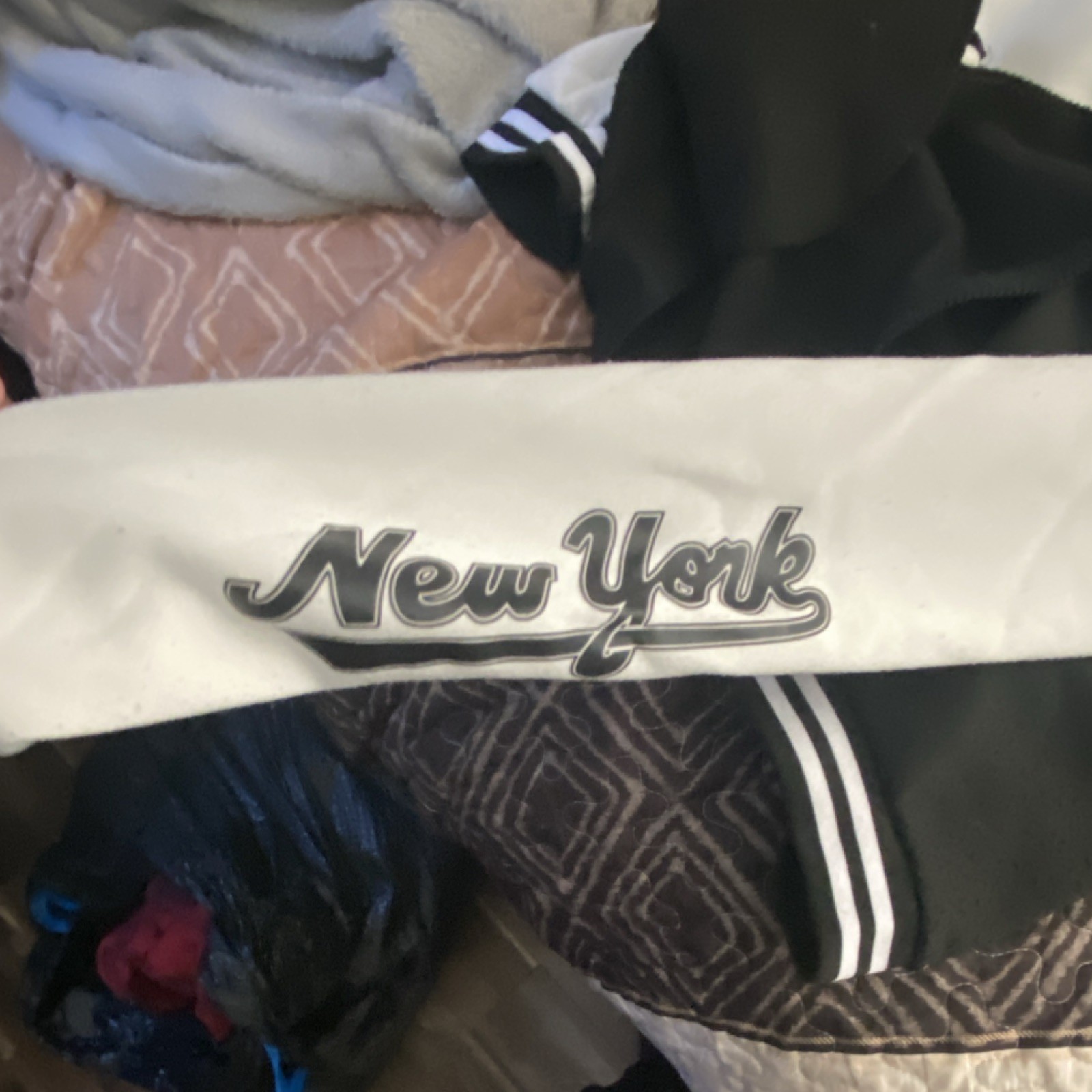 Manfinity Varsity Jacket Zip Embroidered Logo Bla… - image 4