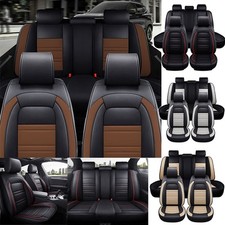 For Toyota Car Seat Cover 5-seat Full Set Deluxe Leather Front Rear Protectors For Toyota Car Seat Cover 5-seat Full Set Deluxe Leather Front Rear Protectors
