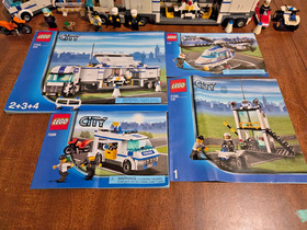 LOT OF 4 LEGO CITY POLICE COMMAND CENTER  7743 WITH SETS 7287, 7286, & 7741