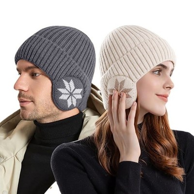 Thick Knitted Warm Ear Protection Hat - Cozy Comfort Winter Cap for Cold Weather