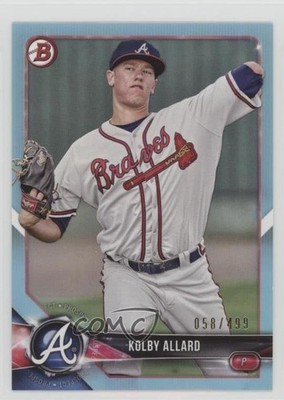 2018 Bowman Prospects Sky Blue 58/499 Kolby Allard #BP28 y8h