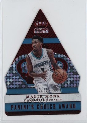 2017 Crown Royale Panini's Choice Awards Red /75 Malik Monk #PC-8 Rookie RC 19m2