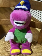 Fisher Price 2017 Barney Plush Toy Police Safety Hat Perfect Ezcellent Condition