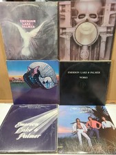 ELP Emerson Lake & palmer LP Lot of 6 Tarkus Works Brain Salad Surgery Vinyl