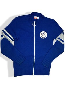 Vintage Rare 70s Dallas Cowboys Knit Full Zip Sweater / Track Jacket