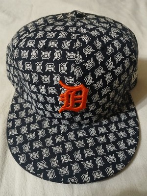 RARE Vintage New Era MLB Detroit Tigers Cap AOP Detroit Design 7 3/4 Y2K