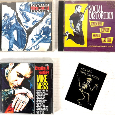Social Distortion Mike Ness 3 CD Lot Promo Sticker Heaven Hell Cheating Solitair