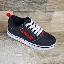 Heelys Pro 20 Kids Shoes Sz 2 Running Black Red White Lace Up Low Top READ