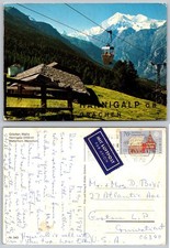 Hannigalp Grächen Switzerland Swiss Alps Cable Car 1978 Postcard