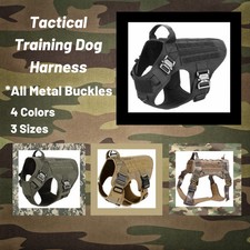 4x Metal Buckles Tactical K-9 Dog Harness