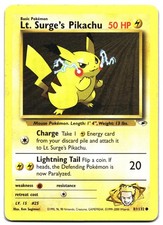 Lt. Surge's Pikachu 81/132 Common Gym Heroes Pokemon Unlimited on eBay