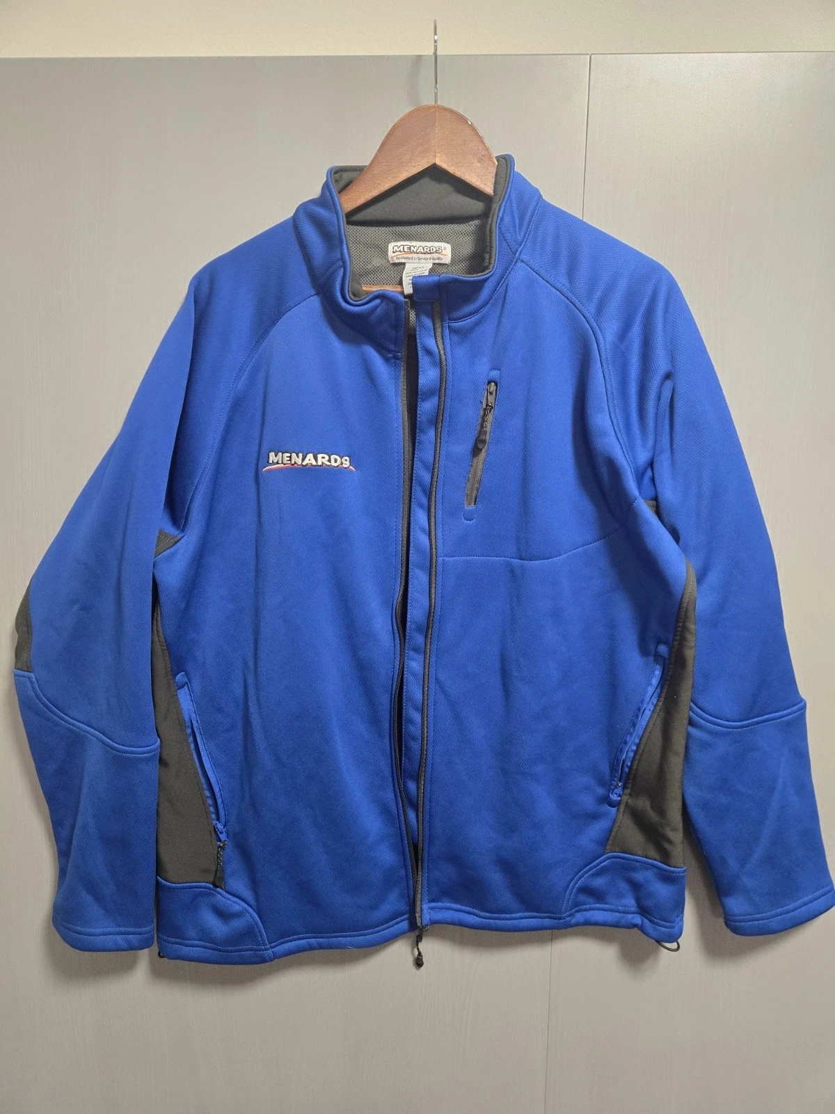 MENARDS Blue Mens L Full-Zip Active Jacket, Genuine Merchandise, Excellent image 1