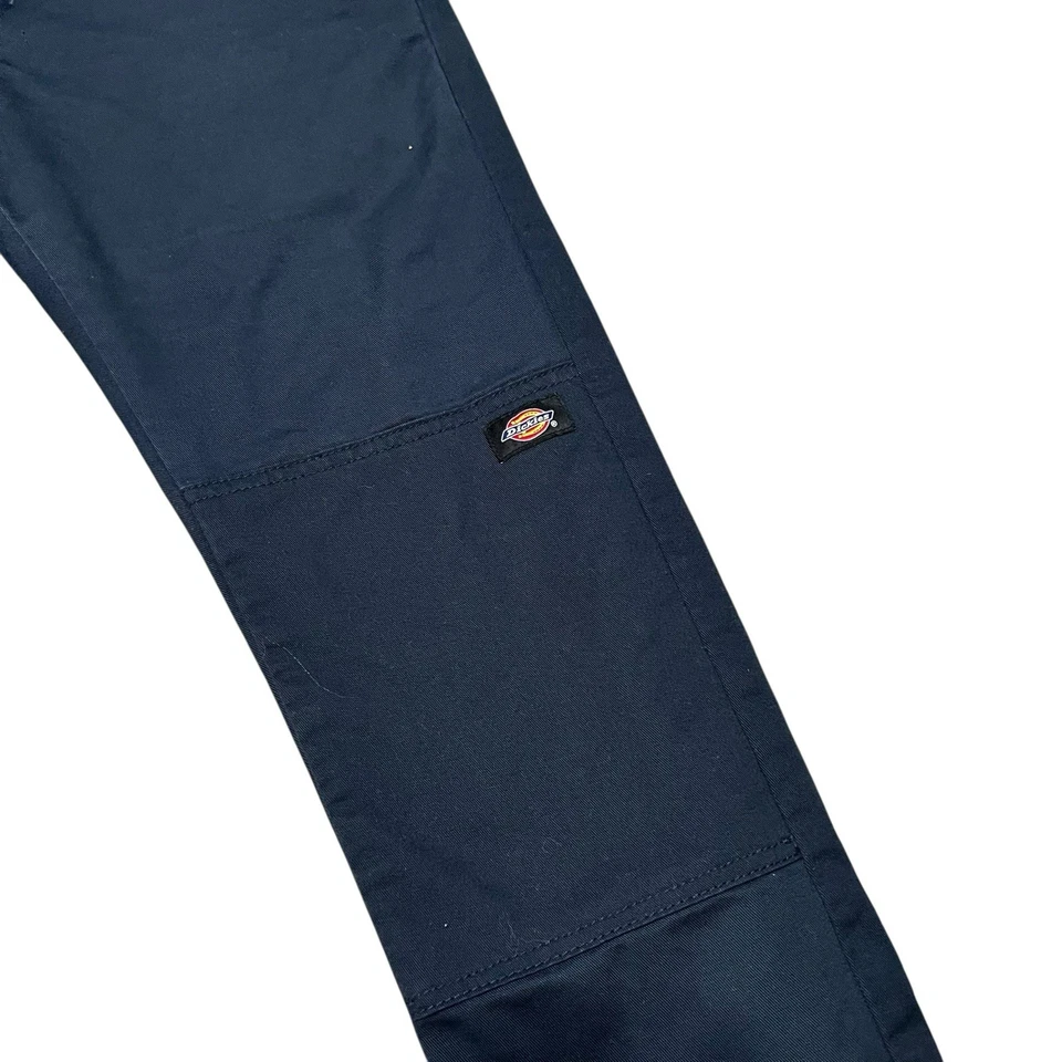 Calça de trabalho Dickies WP811 masculina skinny reta joelho duplo azul tamanho 32 x 32 - Imagem 3 de 4