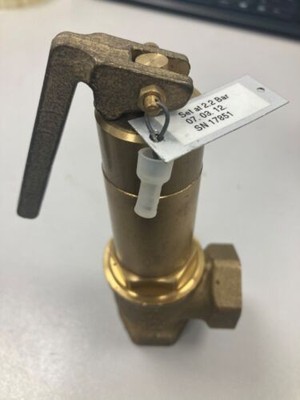 Leengate Bronze Hochhub-Sicherheitsüberdruckventil - mit Prüfhebel