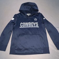 Nike Dallas Cowboys. Onfield Hoodie Youth M Therma Fit Navy Long Sleeve -5511