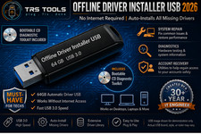 Offline Driver Installer USB 2026 64GB Auto Driver Toolkit for Windows PCs