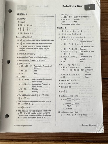 Saxon Algebra 2 Testing Book, Solutions Manual, Student Textbook, Hardcover2009 - Picture 12 of 19