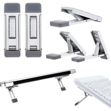 Mini Portable Laptop Stand for Desk, Portable Keyboard Riser Three Tilt Angle...