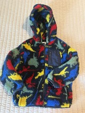 Baby Reversible Puffer Jacket-Dino Fleece Water Resistant -Size 3T