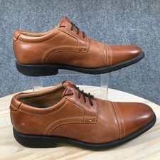 Nunn Bush Shoes Mens 9 M Brown Dixon Dress Oxford Leather Cap Toe Low 84724