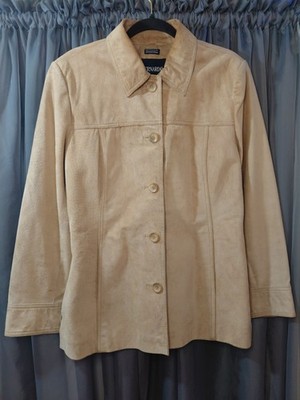 NORDSTROM BERNARDO SUEDE TAN LEATHER JACKET Size MEDIUM 