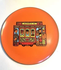 Rare Vintage Takahashi San Francisco Cable Car MCM 13" Decorative Serving Plate
