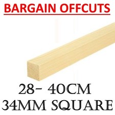28-40cm Long Planed Pine Wood Batten Timber Square Edge 1.5" x 1.5" 34mm OFFCUTS