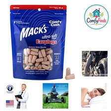 Foam Earplugs 100 Pair 33dB Noise Reduction Sleeping Snoring Travel Concerts
