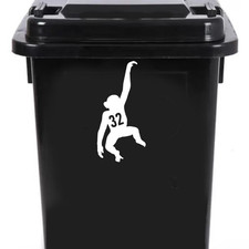 3 Pack Monkey Wheelie Bin Number Stickers  Waterproof Decal Easy-To-Apply