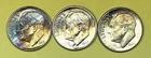 1946 P-D-S 10c SILVER Roosevelt Dimes, Year Set.  UNC. Toning  (R191)