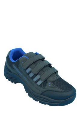 Herren Wanderschuhe mit breiter Passform, Klebverschlussriemen, gepolstertes Komfortfußbett &