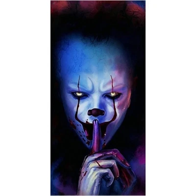 Halloween_Joker_Clown_Door_Cover_Banner_Scary_IT_Horror_Theme_Backdrop_Decor - Photo 1/4