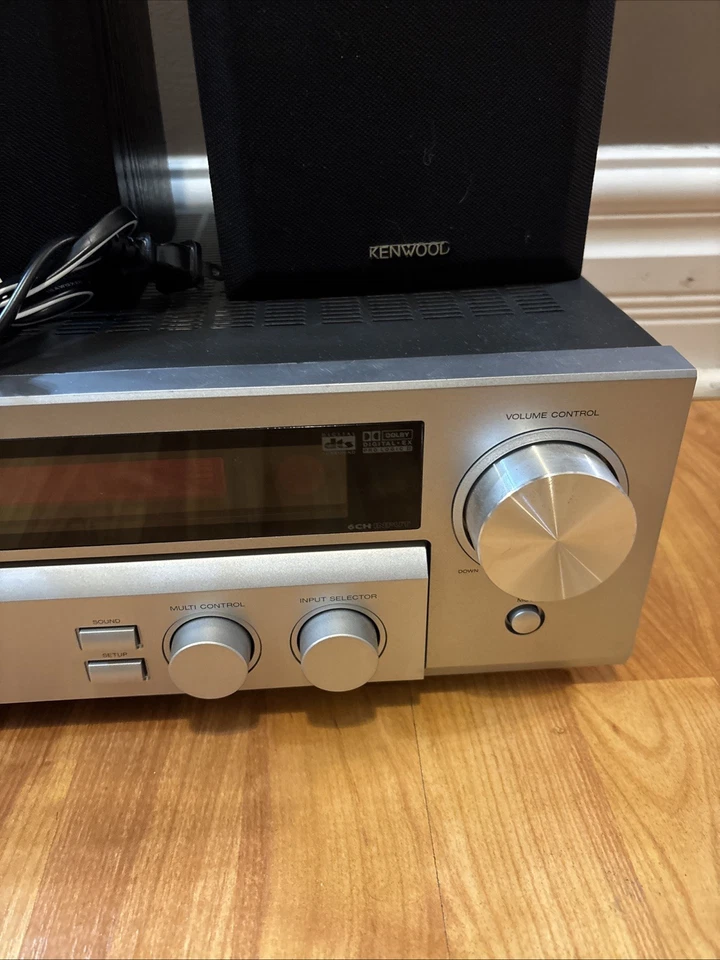 Receptor surround de áudio e vídeo Kenwood VR-707 com 2 alto-falantes Kenwood - Imagem 3 de 4