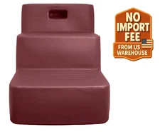 Horsemens Pride 3-Step Mounting Block Burgundy Equestrian Step Stool 1551S3-DS.