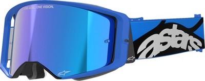 Alpinestars Supertech Stream MX Offroad Goggles Blue w/ Blue Mirror Lens