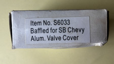 Baffled For Sb Chevy Alum. Valve Cover Item No. S6033 N.o.s.