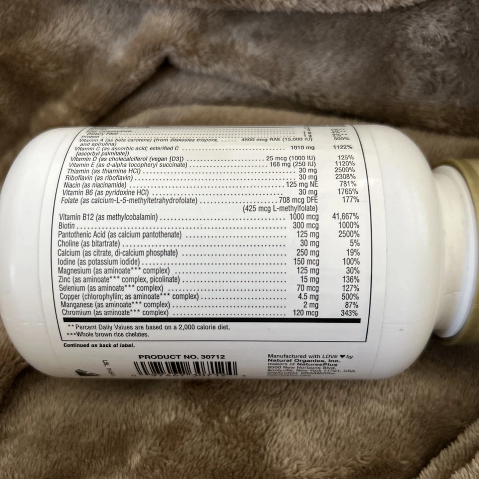 Nature's Plus Fuente de Vida Oro 180 Comprimidos Vegetarianos Nuevo Exp:08/2028 Foto 3 de 3