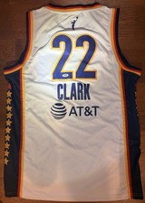 CAITLIN CLARK SIGNED AUTOGRAPHED WHITE JERSEY INDIANA FEVER PSA/DNA COA