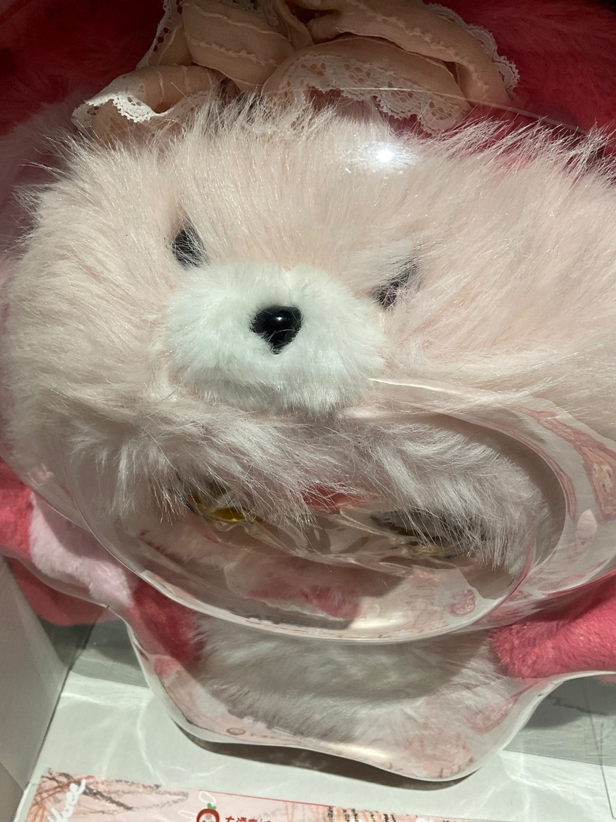 AI 800% Baby Three Pink Bunny Plush Liquid Gold Eyes Authentic