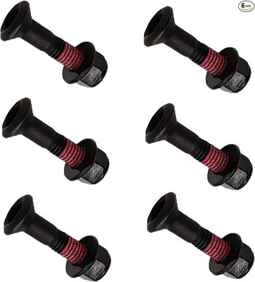 6 PCS procket Bolt and Nut Kit, Motorcycle Chain Bolt, Compatibl Color: Black