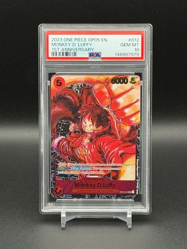 One Piece ST01-012 Luffy OP05 1st Anniversary Alternate Alt Art Parallel PSA 10