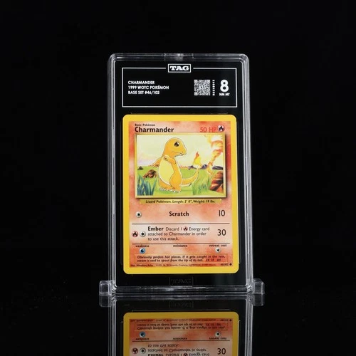 TAG 8 NM MT Charmander 1999 WOTC Pokemon Base Set  #46/102