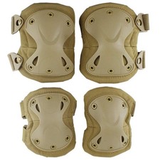 Military Tactical Knee Pad Elbow Pad Set Airsoft Knee Elbow Protective Pads C...