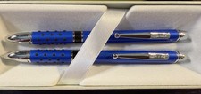 Cross Detroit Blue Chrome  Black Grip dots Pen  Pencil Set Last one New RARE 