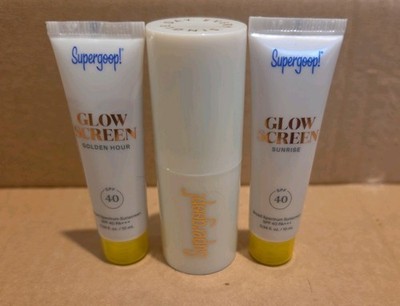 Supergoop Glow Screen Sunrise & Golden Hour  .34oz Tubes Golden Hour Stick