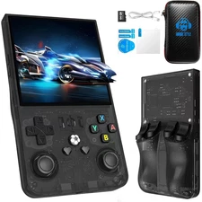 128GB R36Max Retro Handheld Video Game Console, 3.5 Inch IPS Screen 22000 Games