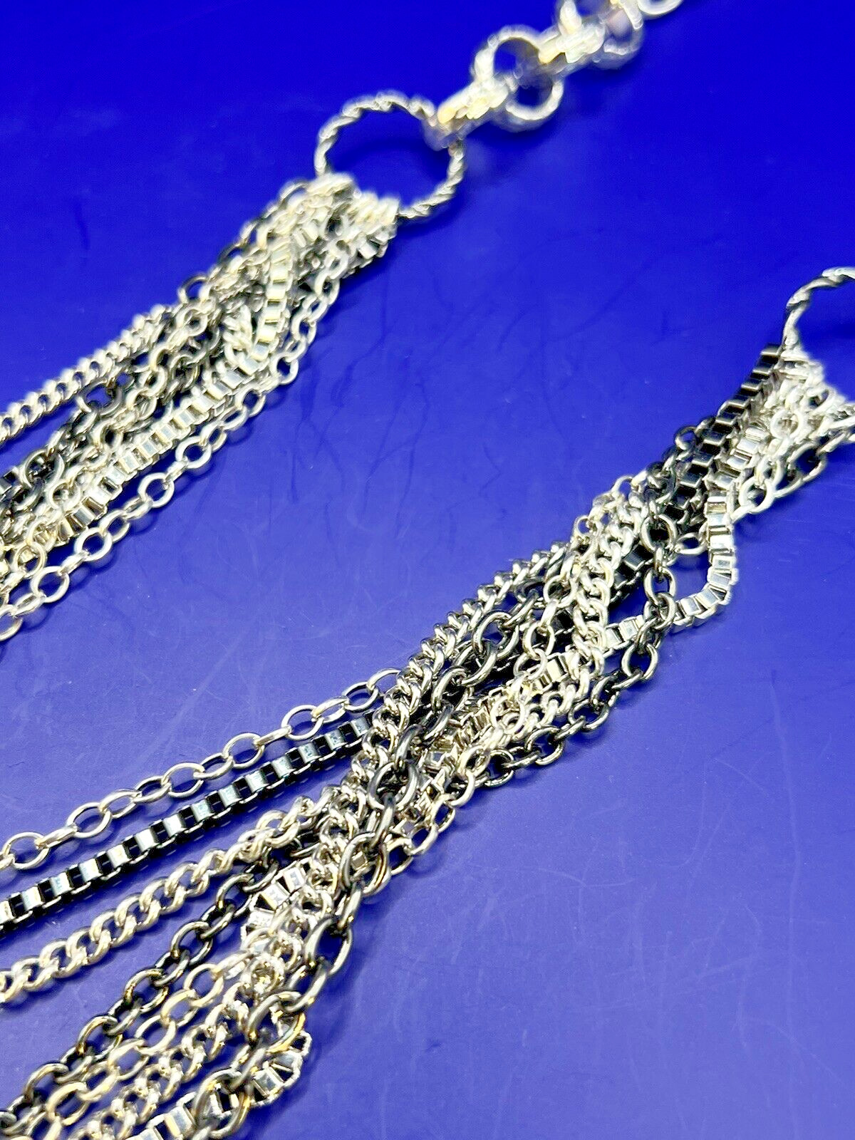 Extraordinary 34" Statement Necklace. Silver and … - image 5