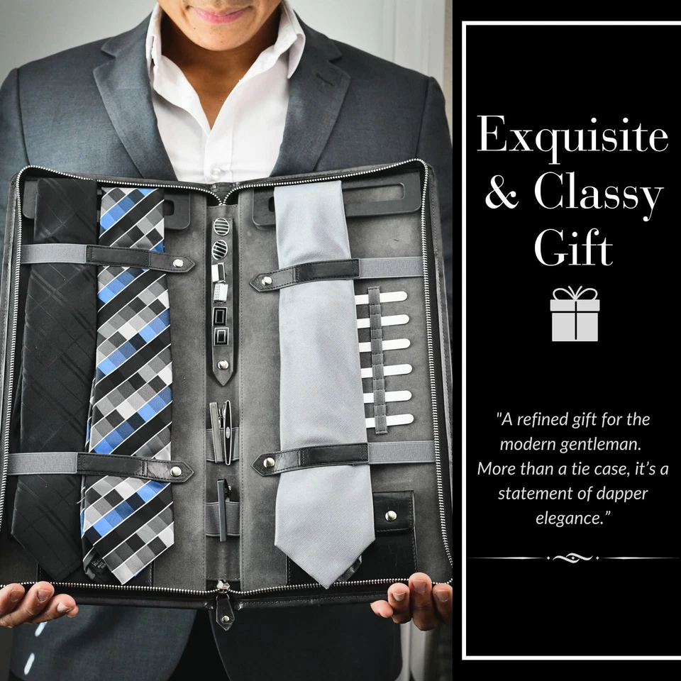 Estuche de corbata organizador de corbata de viaje para hombres Soporte de corbata Estuche de viaje para hombres Foto 2 de 4