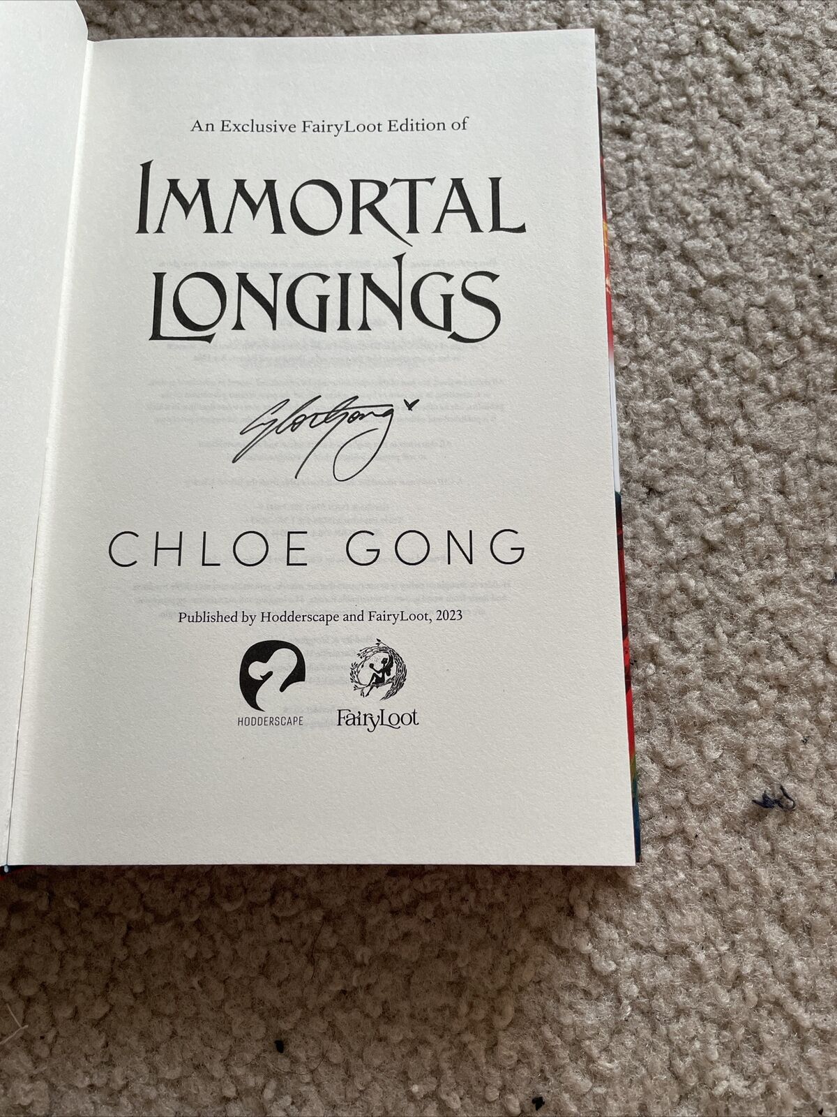 Immortal Longings by Chloe Gong, Hardcover